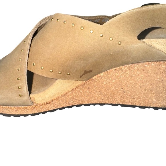 BIRKENSTOCK PAPILLIO Samira Rivet Wedge Sandals Tan EU Size 37 - Picture 7 of 12